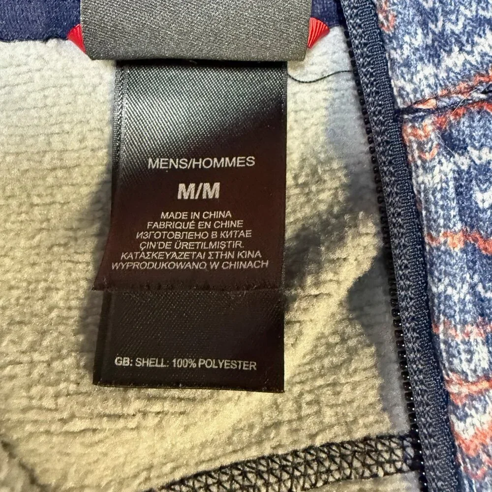The North Face Gordon Lyons‎ 1/4 Zip Men’s M Fair Isle Cosmic Blue EUC